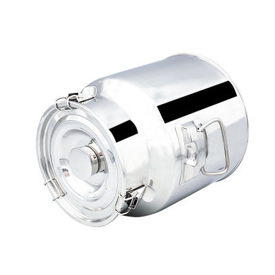 SUS201 20L Susu Stainless Steel Dapat Ember Baja Ketebalan 0.8mm Dengan Tutup