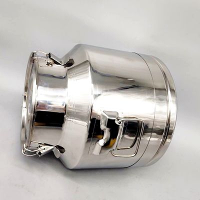 Susu Stainless Steel 15L Dapat Mencerminkan Wadah Susu Logam yang Dipoles