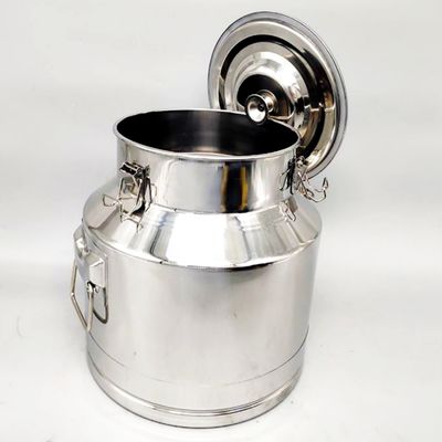 Susu Stainless Steel 15L Dapat Mencerminkan Wadah Susu Logam yang Dipoles