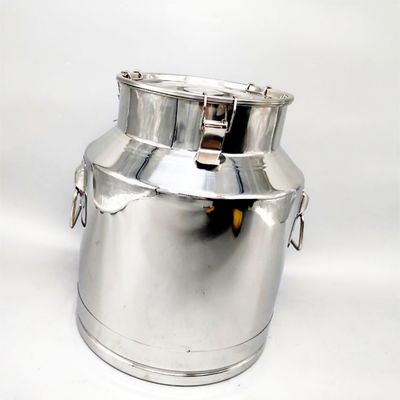 SUS201 20L Susu Stainless Steel Dapat Ember Baja Ketebalan 0.8mm Dengan Tutup