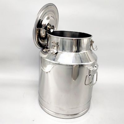 SUS201 20L Susu Stainless Steel Dapat Ember Baja Ketebalan 0.8mm Dengan Tutup