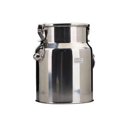 Kaleng Susu Stainless Steel 5L 304 Lapisan Ganda Untuk Peternakan Perah