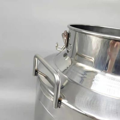 SS304 50L Ember Food Grade Kedap Udara Bukti Kelembaban Dengan Tutup