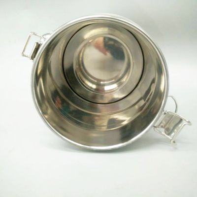 SS201 5 Liter Stainless Steel Bucket Dengan Tutup Ketebalan 0.8mm