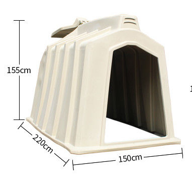 Kandang Betis Plastik ISO Peternakan Poly Dome Calf Hutch