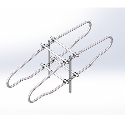 Panjang 2.3m Cow Free Stall Barn Sliver Color Double Sided