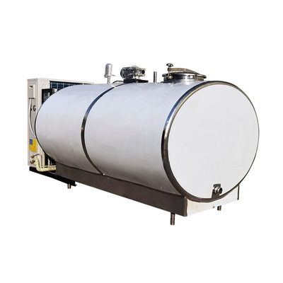 Tangki Pendingin Susu Penyimpanan Dingin 304ss 2000 Liter Horizontal